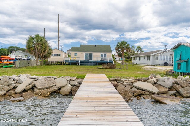 1086 Salter Path Rd, Salter Path, NC 28512 - dock with a residential view