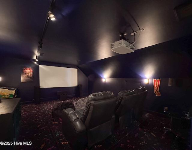 4109 Devonshire Ln, Wilmington, NC 28409 - carpeted home theater with lofted ceiling