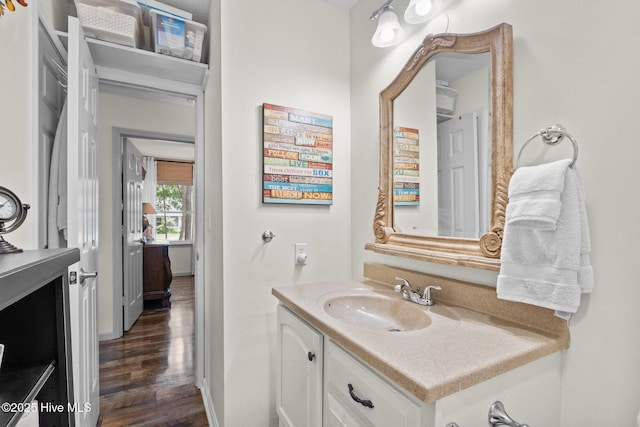600 N 35th St Unit 201, Morehead City, NC 28557 - bathroom with wood finished floors and vanity
