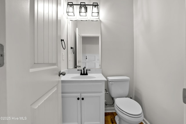 132 Mill Run, South Mills, NC 27976 - half bathroom with vanity and wood finished floors