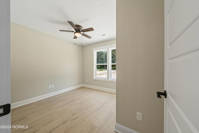 72 S Greensboro Rd, Southport, NC 28461 - empty room with light wood-style flooring and ceiling fan
