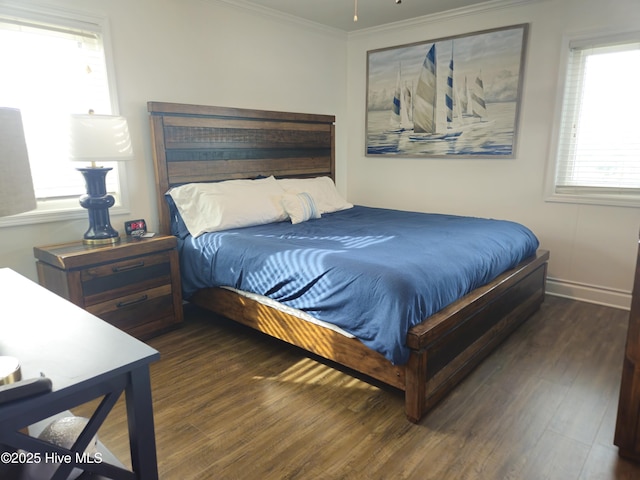 2008 E Ft Macon Rd Unit E14, Atlantic Beach, NC 28512 - bedroom with ornamental molding and wood finished floors
