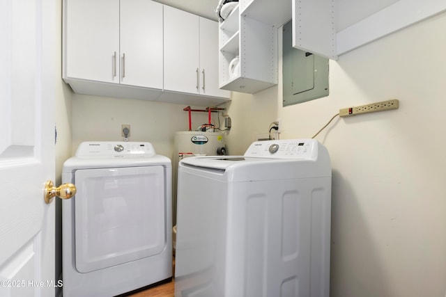 11 Foxfire Trce, Oak Island, NC 28465 - laundry area featuring separate washer and dryer, cabinet space, and electric panel