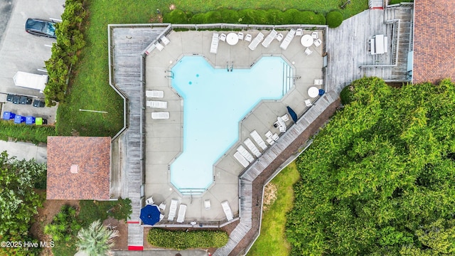 11 Foxfire Trce, Oak Island, NC 28465 - bird's eye view of a pool area