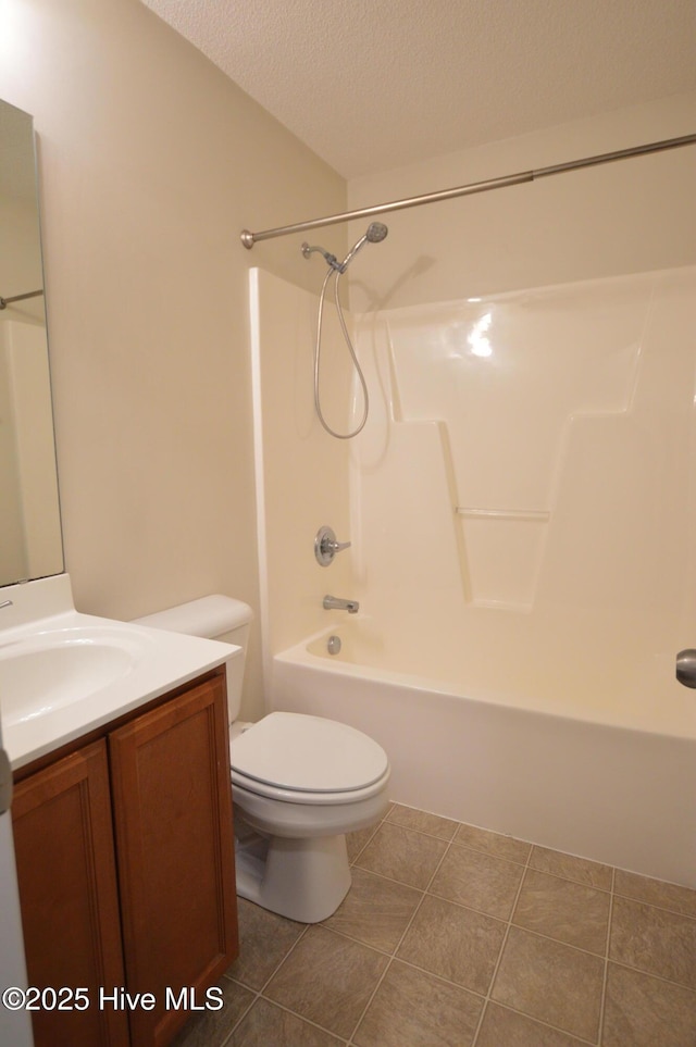 140 Van Riggs Rd, Hubert, NC 28539 - full bathroom with vanity, shower / washtub combination, and a textured ceiling