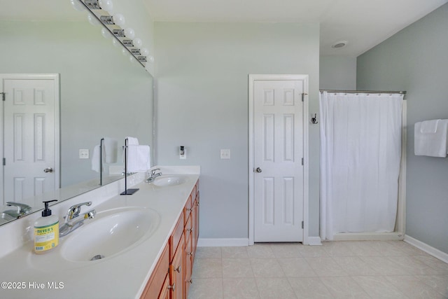 213 Fullford Ln Unit 201, Wilmington, NC 28412 - bathroom with double vanity and a shower with curtain