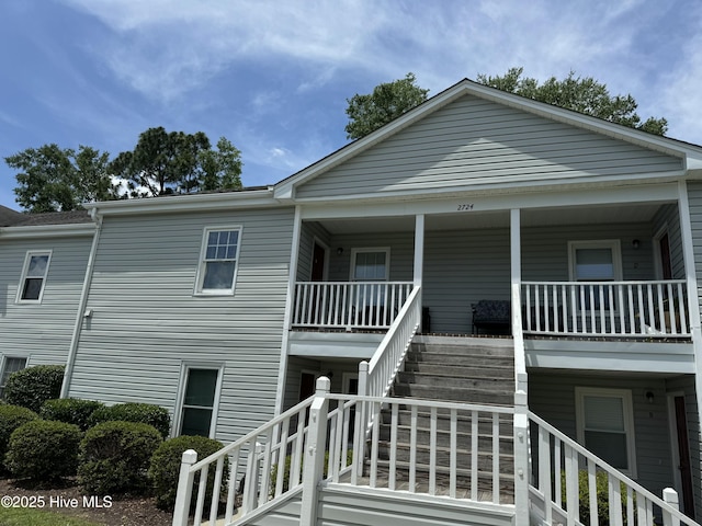 2724 S 17th St Unit C, Wilmington, NC 28412 - view of front of property with stairs and a porch