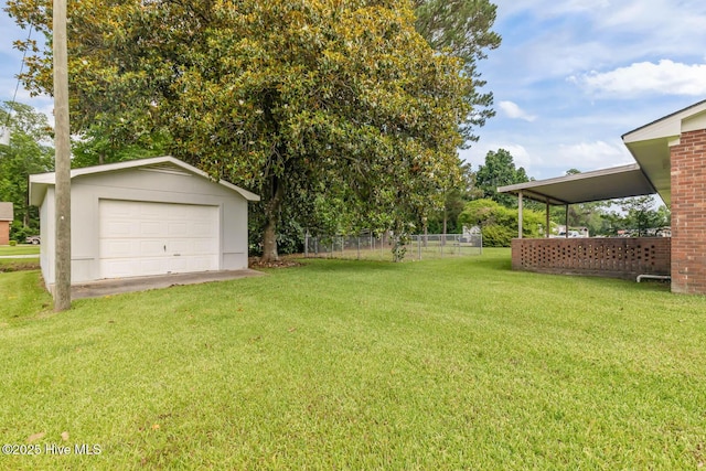1292 Lake Cole Rd, Midway Park, NC 28544 - view of yard with a garage and an outdoor structure