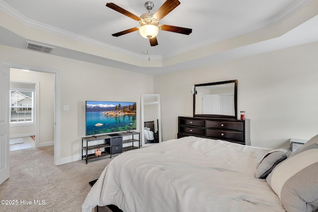 324 Windmill Light Way, Sneads Ferry, NC 28460 - bedroom featuring ornamental molding, light carpet, and ceiling fan