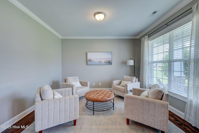 110 E Conolly Ct, Hampstead, NC 28443 - living room featuring crown molding and wood finished floors