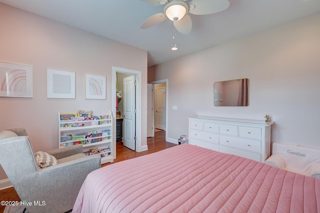 110 E Conolly Ct, Hampstead, NC 28443 - bedroom featuring wood finished floors, recessed lighting, and a ceiling fan