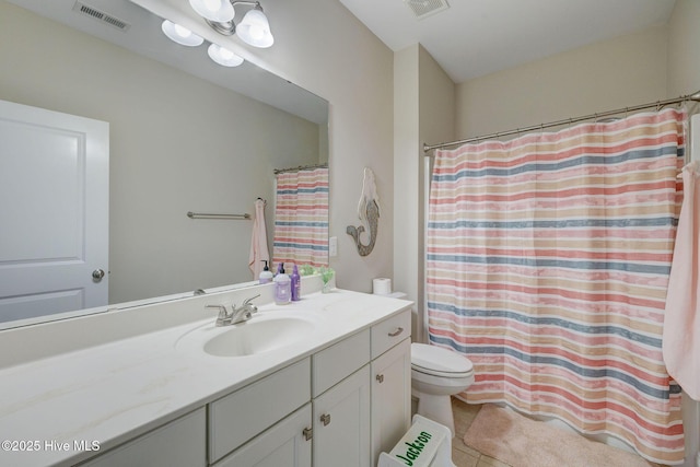 110 E Conolly Ct, Hampstead, NC 28443 - bathroom featuring vanity, tile patterned floors, and a shower with curtain