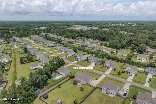 110 E Conolly Ct, Hampstead, NC 28443 - aerial overview of property's location featuring nearby suburban area
