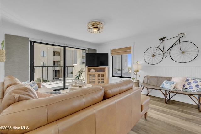 8801 Reed Dr Unit 116West, Emerald Isle, NC 28594 - living area with wood finished floors