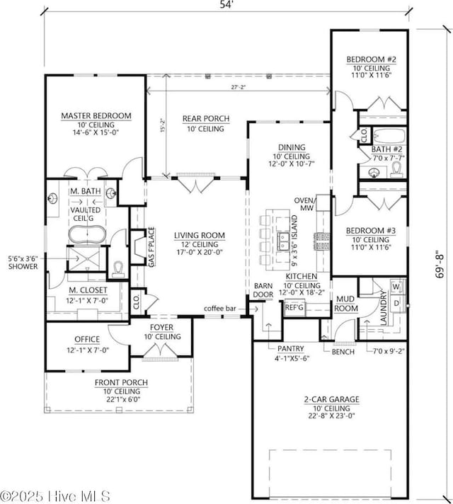 209 Planters Ridge Dr, Sunset Beach, NC 28468 - view of floor plan / room layout
