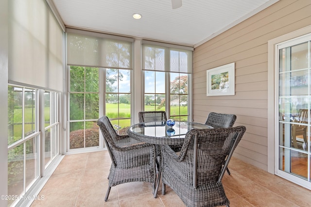 2710 Scarborough Way, Southport, NC 28461 - sunroom featuring outdoor dining space