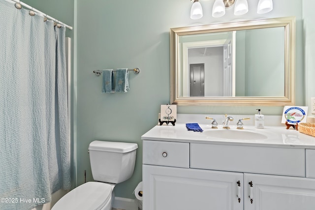 2710 Scarborough Way, Southport, NC 28461 - bathroom featuring vanity and a shower with curtain