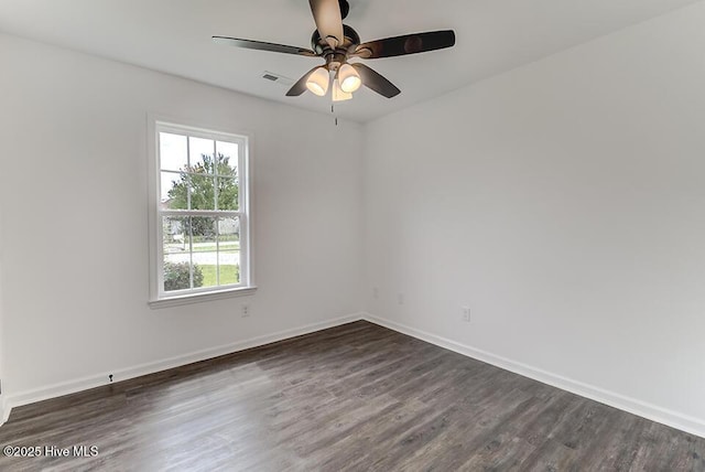 2604 Larne Ct, Wilmington, NC 28411 - empty room featuring dark wood-style flooring and ceiling fan