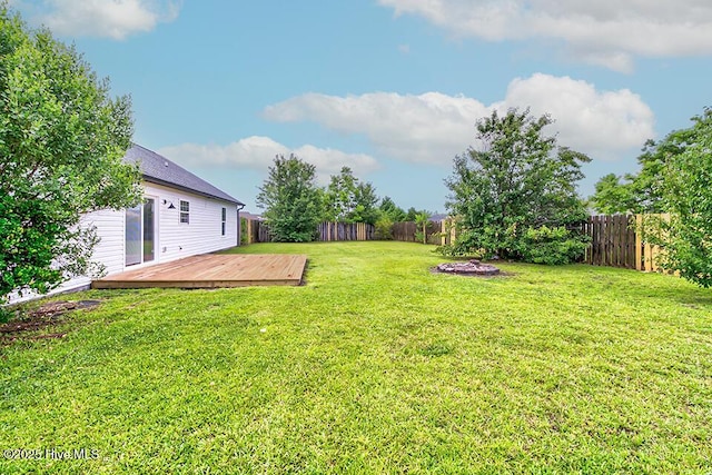 2604 Larne Ct, Wilmington, NC 28411 - fenced backyard with a wooden deck