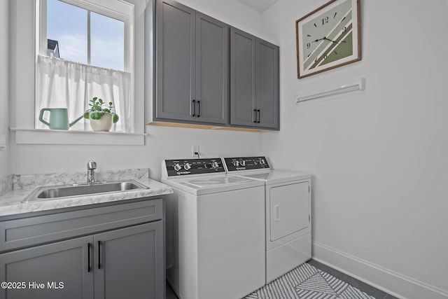 523 Trisail Ter, Wilmington, NC 28412 - laundry area with separate washer and dryer, cabinet space, and tile patterned floors