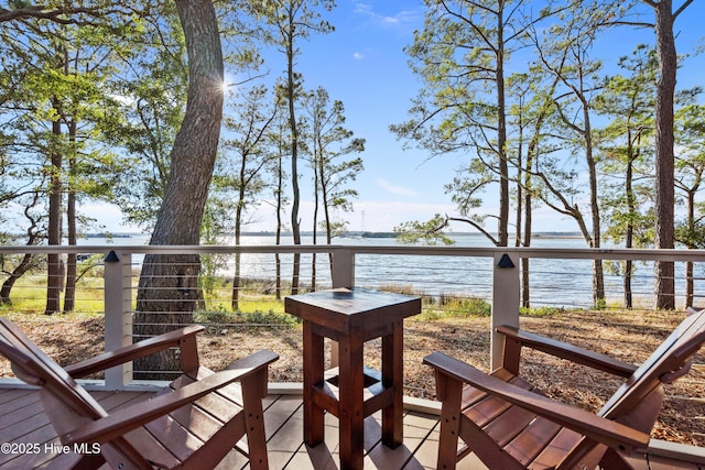 523 Trisail Ter, Wilmington, NC 28412 - deck featuring a water view