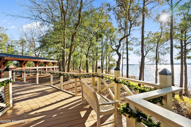 523 Trisail Ter, Wilmington, NC 28412 - deck featuring a water view