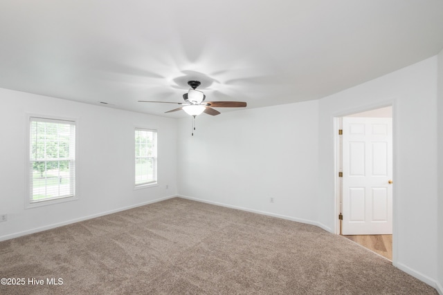 115 Billets Bridge Rd, Camden, NC 27921 - empty room with light colored carpet and ceiling fan