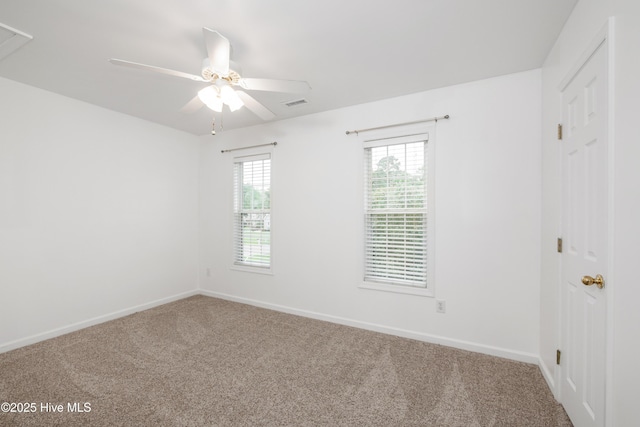 115 Billets Bridge Rd, Camden, NC 27921 - carpeted spare room with baseboards and ceiling fan