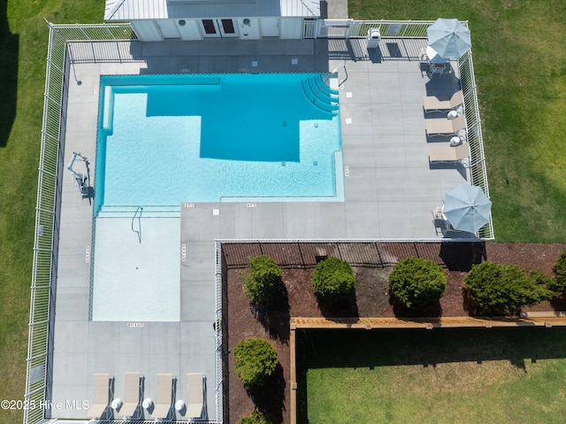 207 Spartanburg Ave Unit 2, Carolina Beach, NC 28428 - bird's eye view of a pool area
