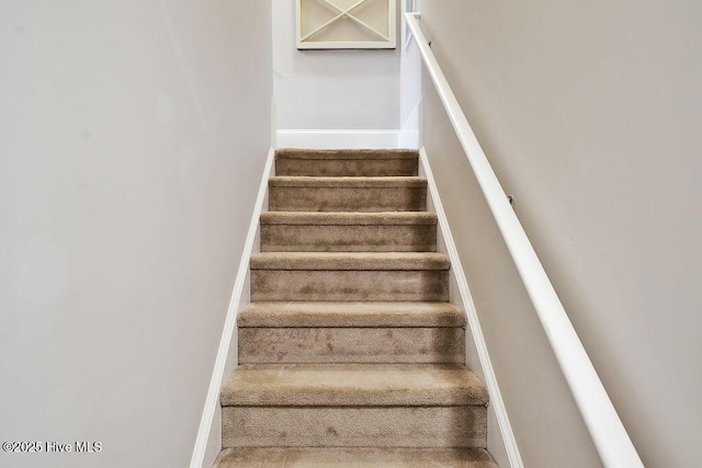 428 Windchime Dr, Wilmington, NC 28412 - stairway featuring baseboards