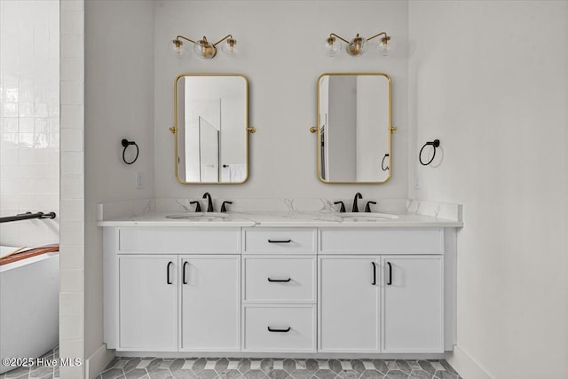 575 E Morganton Rd, Southern Pines, NC 28387 - bathroom with double vanity and a shower