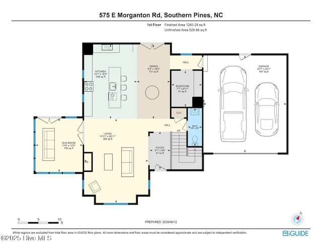 575 E Morganton Rd, Southern Pines, NC 28387 - view of property floor plan