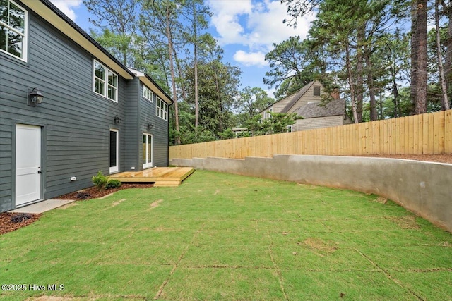 575 E Morganton Rd, Southern Pines, NC 28387 - fenced backyard with a wooden deck