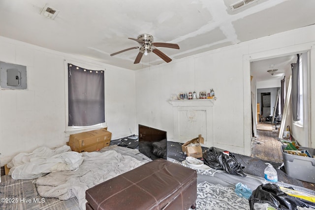 115 Wright St, Wilmington, NC 28401 - bedroom featuring electric panel and a ceiling fan