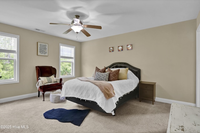 121 Poplar Branch Way, Hampstead, NC 28443 - bedroom with carpet floors and a ceiling fan