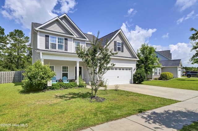 121 Poplar Branch Way, Hampstead, NC 28443 - craftsman-style house featuring concrete driveway, covered porch, and a garage