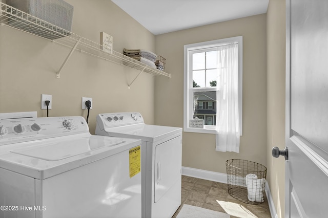 121 Poplar Branch Way, Hampstead, NC 28443 - laundry room featuring washing machine and dryer and baseboards