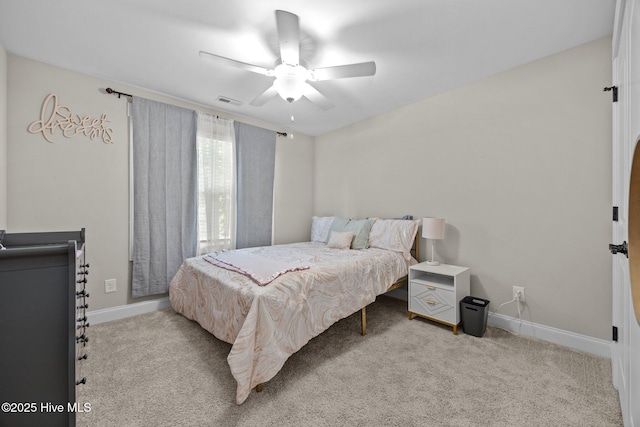 28 Winding Trl, Whispering Pines, NC 28327 - bedroom featuring carpet floors and ceiling fan