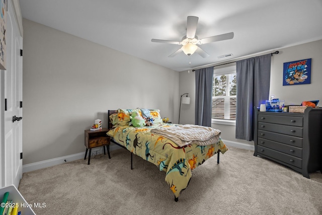 28 Winding Trl, Whispering Pines, NC 28327 - carpeted bedroom featuring baseboards and ceiling fan