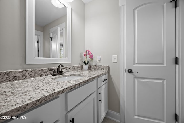 28 Winding Trl, Whispering Pines, NC 28327 - bathroom with vanity and tile patterned flooring