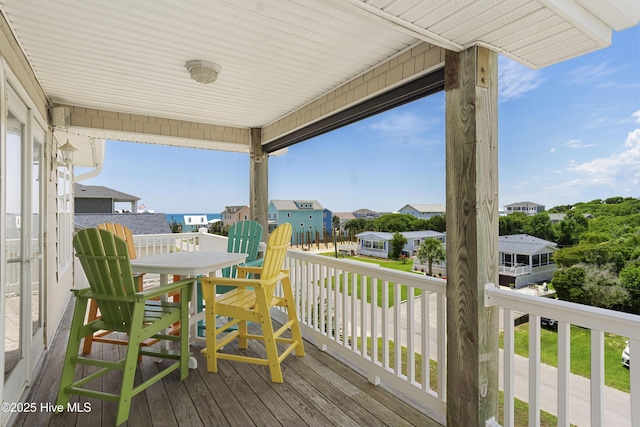 110 Mangrove Blvd, Emerald Isle, NC 28594 - wooden deck with a residential view