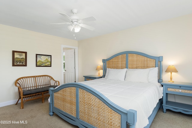 110 Mangrove Blvd, Emerald Isle, NC 28594 - bedroom with light colored carpet and ceiling fan