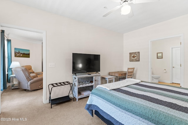 235 Woodlands Way Unit 9, Calabash, NC 28467 - bedroom featuring light carpet, crown molding, and ceiling fan