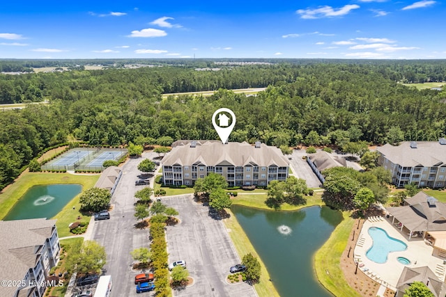 235 Woodlands Way Unit 9, Calabash, NC 28467 - aerial view of a nearby body of water and a heavily wooded area