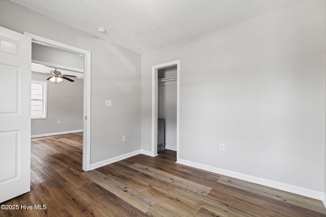 1415 Glenn St, Wilmington, NC 28401 - unfurnished bedroom with wood finished floors, a closet, and a textured ceiling