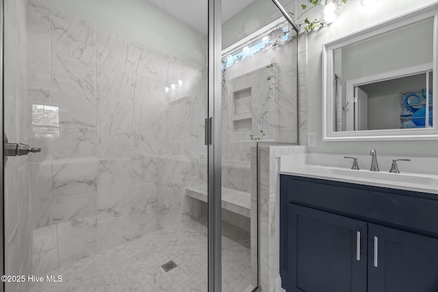 184 Twining Rose Ln, Holly Ridge, NC 28445 - full bath featuring a shower stall and vanity