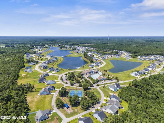 184 Twining Rose Ln, Holly Ridge, NC 28445 - drone / aerial view of a large body of water and a forest