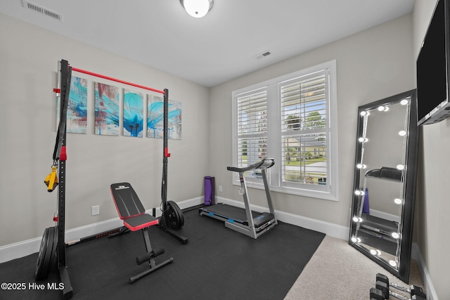 184 Twining Rose Ln, Holly Ridge, NC 28445 - workout room featuring baseboards