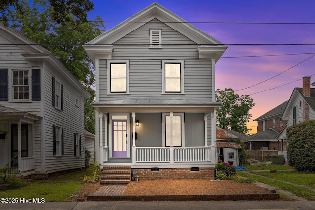 209 E Main St, Washington, NC 27889 - view of front facade with a porch and crawl space