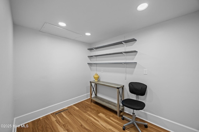209 E Main St, Washington, NC 27889 - office area with wood finished floors and recessed lighting